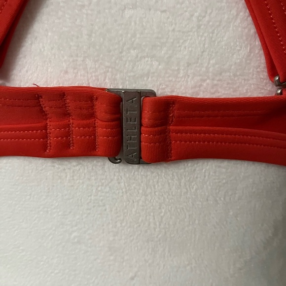 Athleta Orange Adjustable Straps Rushing Swimsuit Top 34D-DD - Picture 4 of 4